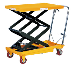 液压双剪叉手动升降平台车