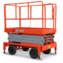 升降平台车解决房屋搭建高处作业难题